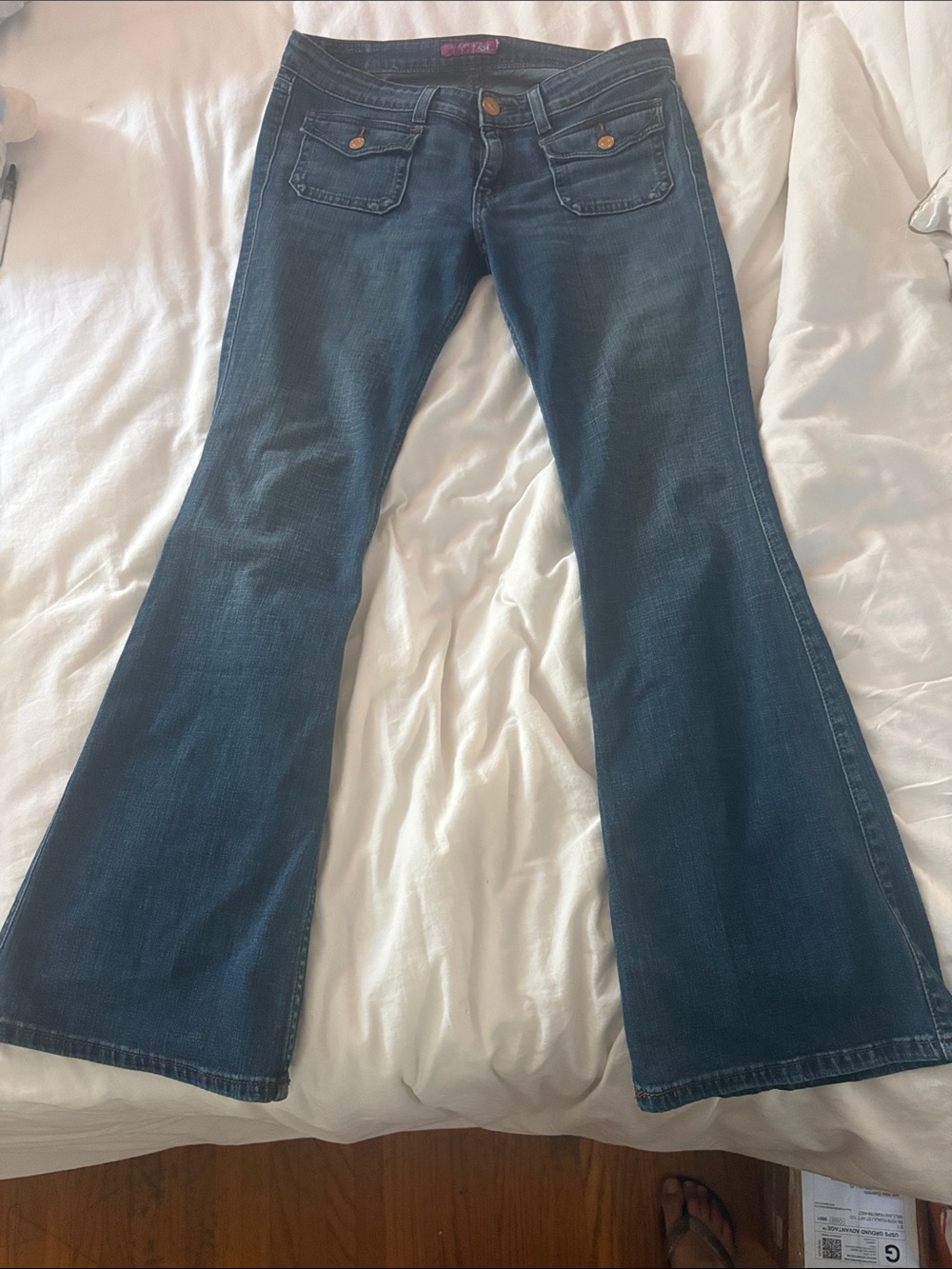 Levi's Dark Blue Flare Jeans - Women's Wide Leg